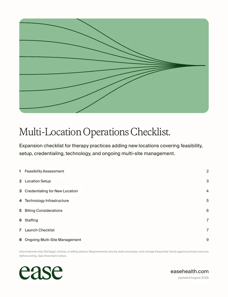 Cover page of the Multi-Location Operations Checklist PDF